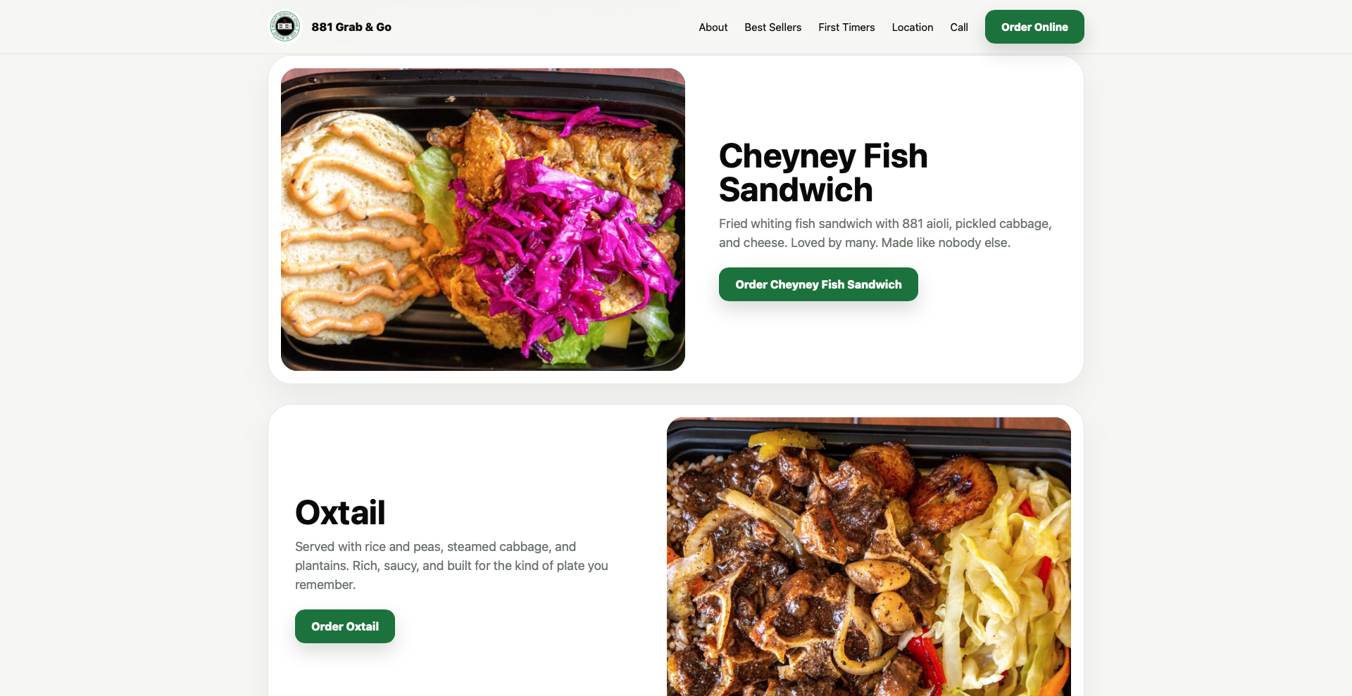 881 Grab and Go best sellers and direct online ordering