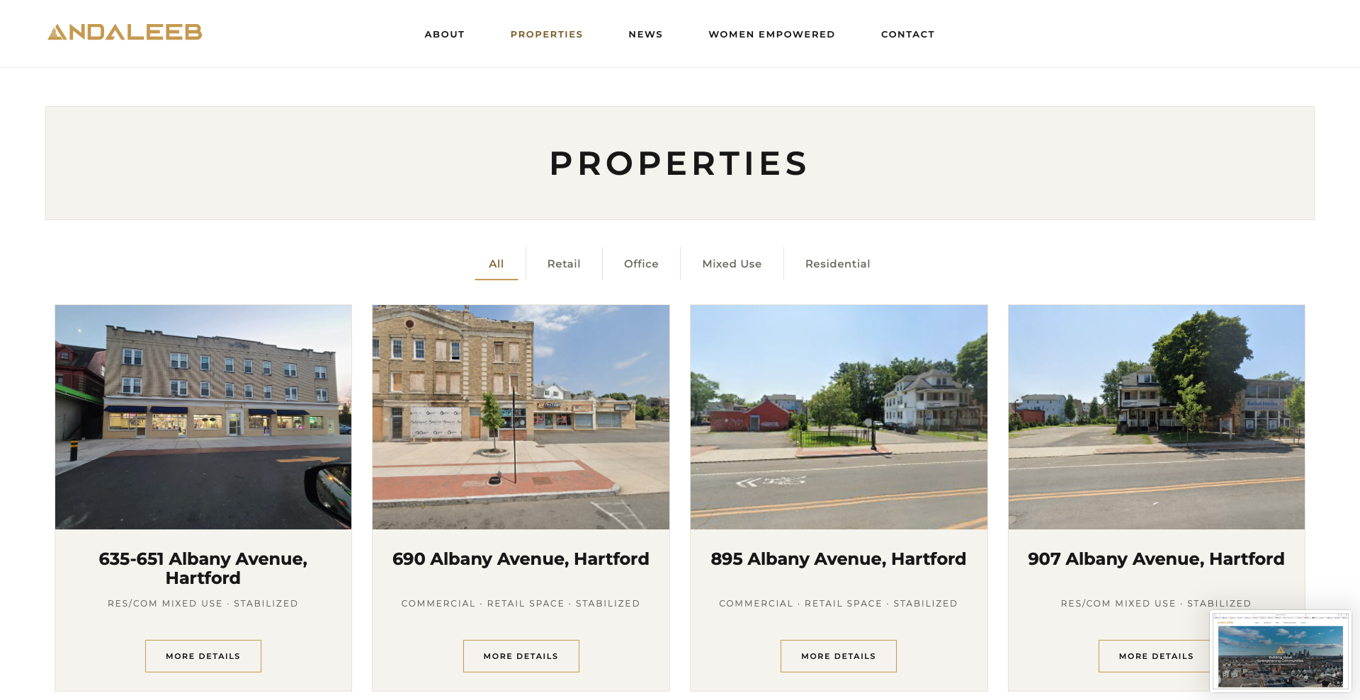 Andaleeb Enterprises property portfolio