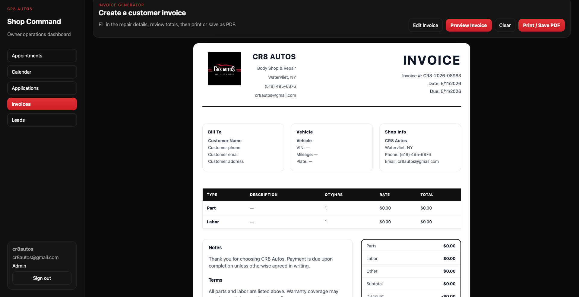 Invoice Generator