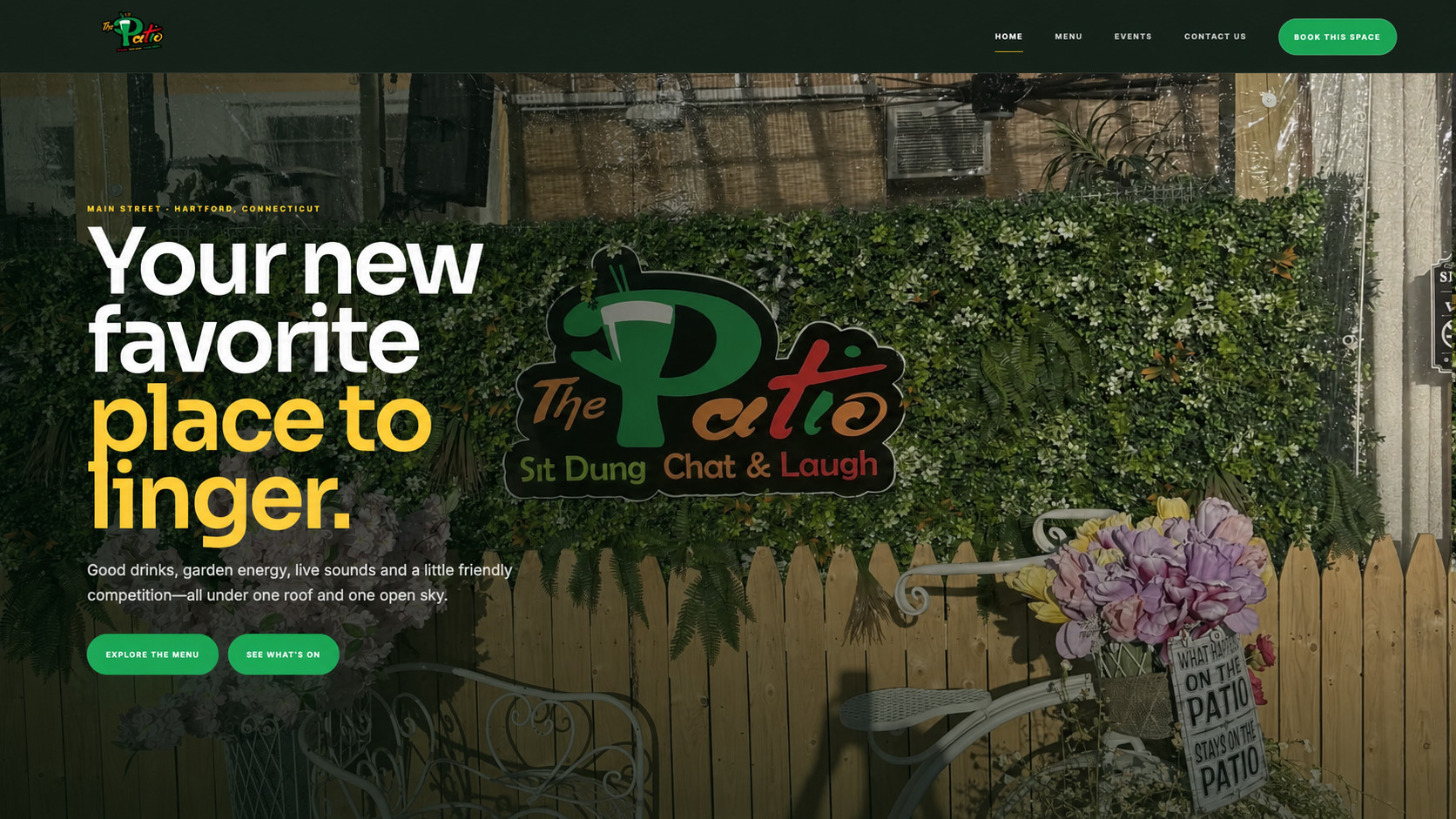 The Patio homepage